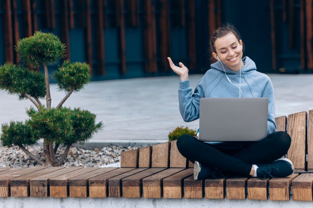 Remote job seeker creating a video profile instead of sending hundreds of proposals
